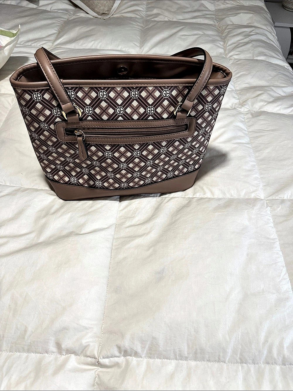 Gianibernini  Geometric Tote in Brown Like New - Picture 3 of 7